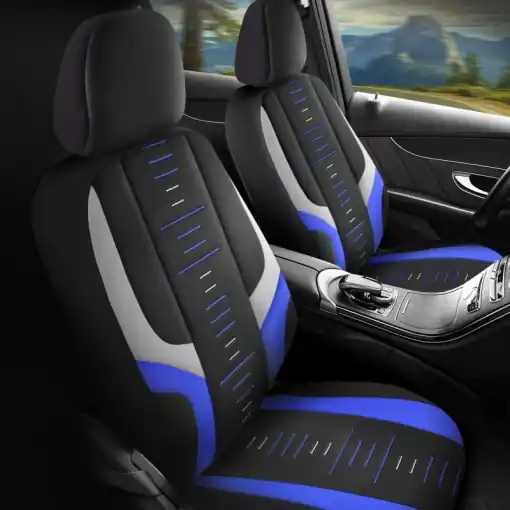 Sandero III / Stepway III (2020-2026) - Set Huse scaune Kiev Blue Edition - realizate special pentru Sandero Doar azi