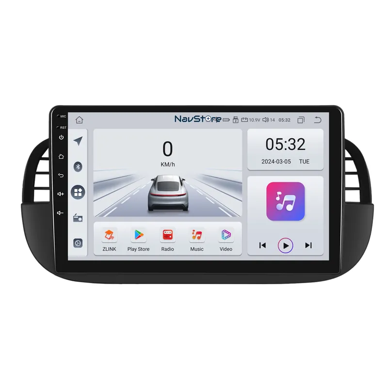 Navigatie Android Dedicata Fiat 500 (2007 – 2015), 9Inch, 4Gb Ram, 64Gb Stocare, Bluetooth, WiFi, Carplay Reducere extra