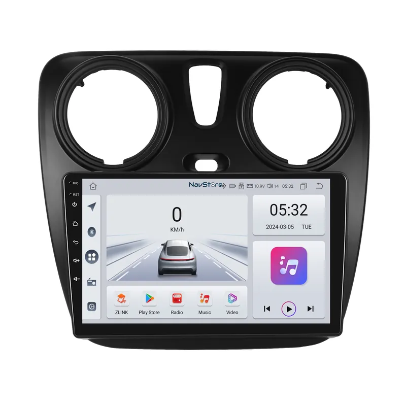 Cumpărături sigure Navigatie Android Dedicata Dacia Dokker Lodgy (2012-2020), 9Inch, 4Gb Ram, 64Gb Stocare, Bluetooth, WiFi, Carplay