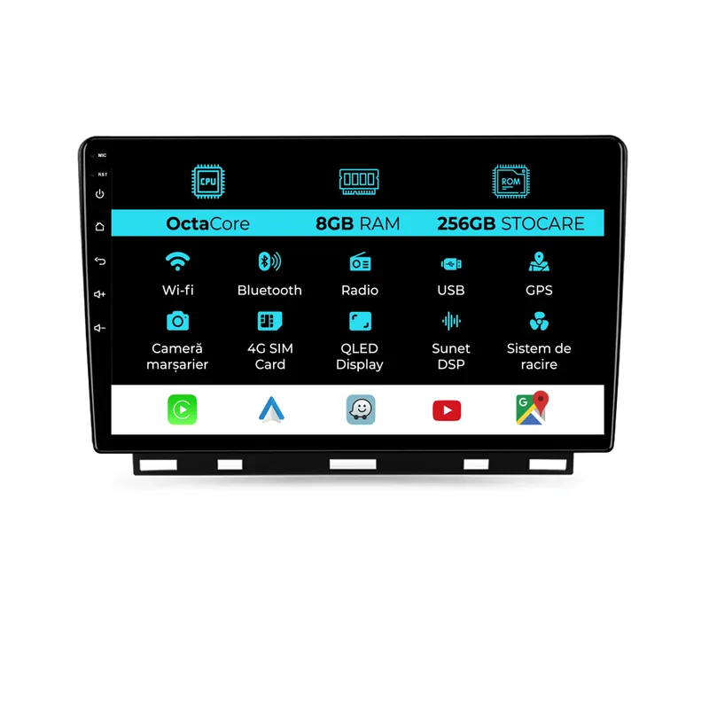Vezi acum Navigatie Dedicata Renault Clio 5 (2019 – 2024), 9Inch, 8Gb Ram, 256Gb Stocare, Carplay