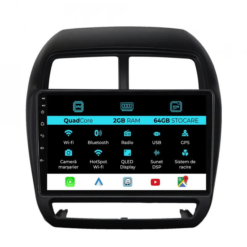 Ultima șansă Navigatie Dedicata Mitsubishi ASX (2016 – 2019), 9Inch, 2Gb Ram, 64Gb Stocare, Carplay