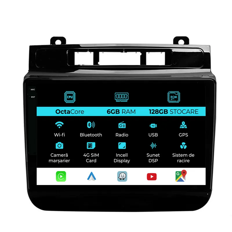 Livrare gratuită Navigatie Dedicata Volkswagen Touareg (2010-2018), 9Inch, 6Gb Ram, 128Gb Stocare, Carplay