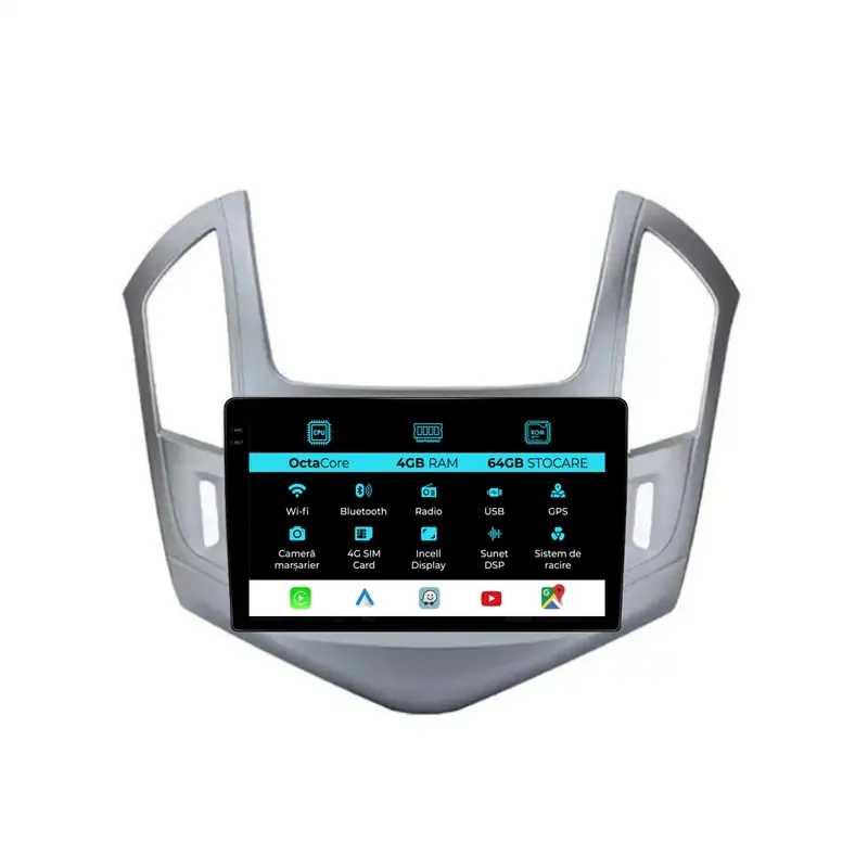 Vezi acum Navigatie Dedicata Chevrolet Cruze (2012-2015), 9 Inch, 4Gb Ram, 64Gb stocare, Carplay