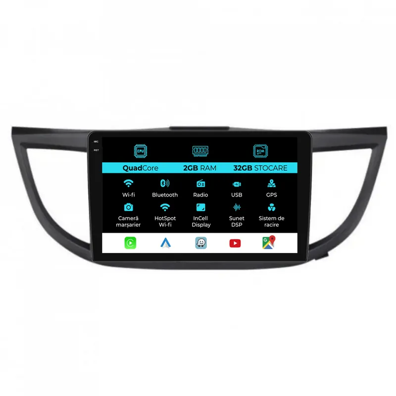 Navigatie Dedicata Honda CR-V (2012-2016), 9Inch, 2Gb Ram, 64Gb Stocare, Carplay Retur gratuit
