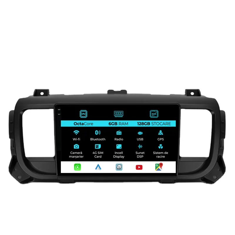 Navigatie Dedicata Peugeot Expert Citroen Jumpy 3 (2016-2021), 9Inch, 6Gb Ram, 128Gb Stocare, Carplay Premium