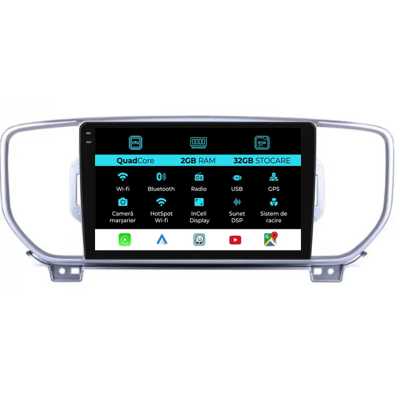 Vezi acum Navigatie Dedicata Kia Sportage (2016-2020), 9Inch, 2Gb Ram, 32Gb Stocare, Carplay