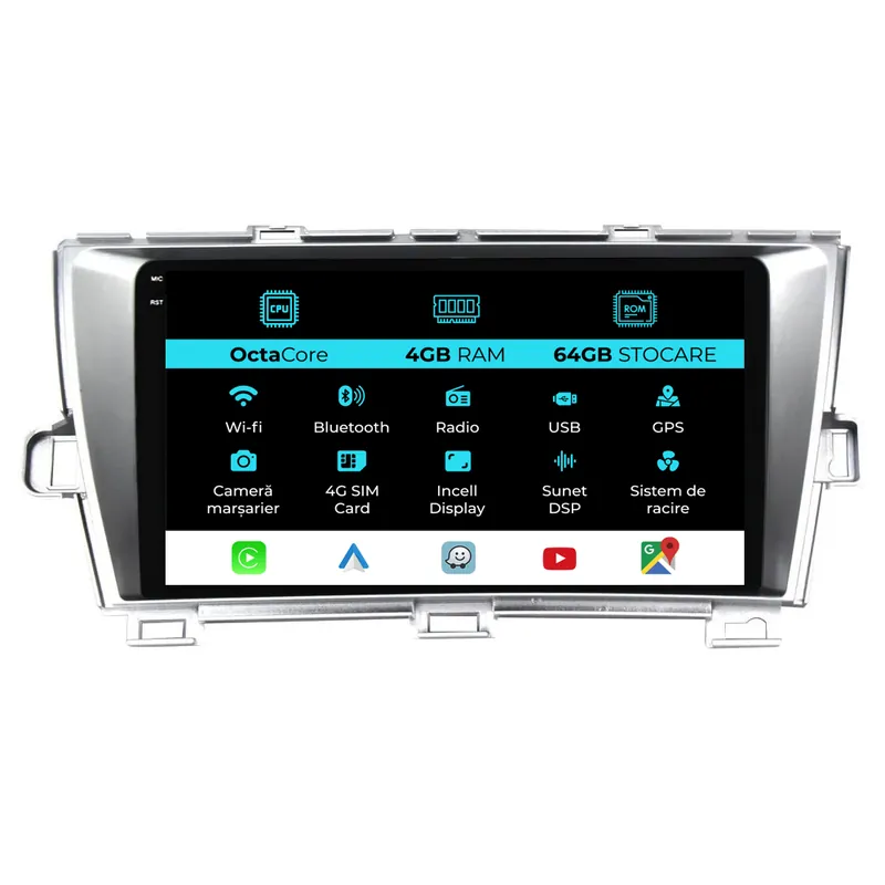 Cumpără online Navigatie Dedicata Toyota Prius W3 (2009-2015), 9Inch, 4Gb Ram, 64Gb Stocare, Carplay