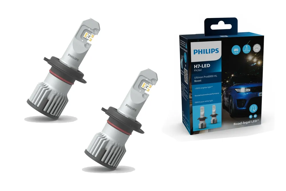 Bestseller H7 12V 20W Ultinon Pro6000 Boost 5800K +300% Philips (1set)