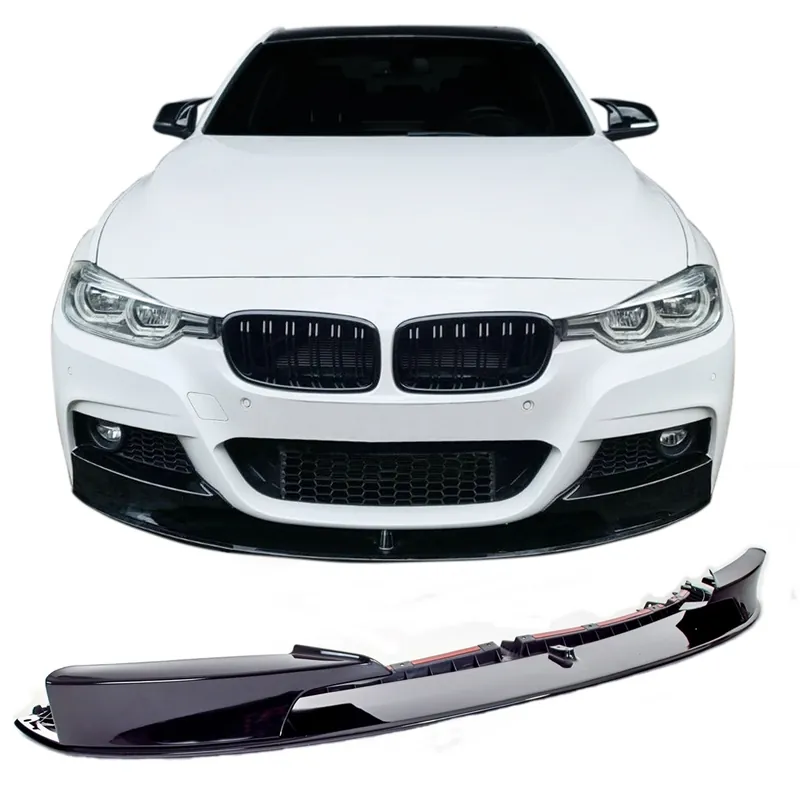 Livrare rapidă Prelungire bara fata BMW seria 3 F30 F31 2011-2018 M-performance V1 negru lucios
