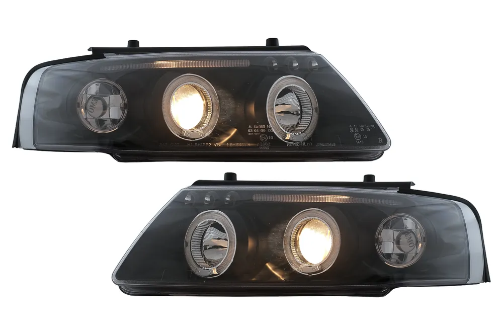 Faruri Angel Eyes compatibil cu VW Passat B5 3B (11.1996-08.2000) Negru Reducere