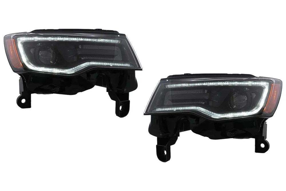 Reducere extra Faruri LED compatibil cu Jeep Grand Cherokee IV WK2 Facelift (2014-2020) Semnal Dinamic