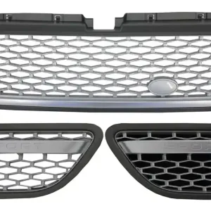 Ansamblu Grila Centrala si Grile Laterale compatibil cu Land Range Rover Sport L320 (2005-2008) Autobiography Look Silver Edition Promoție