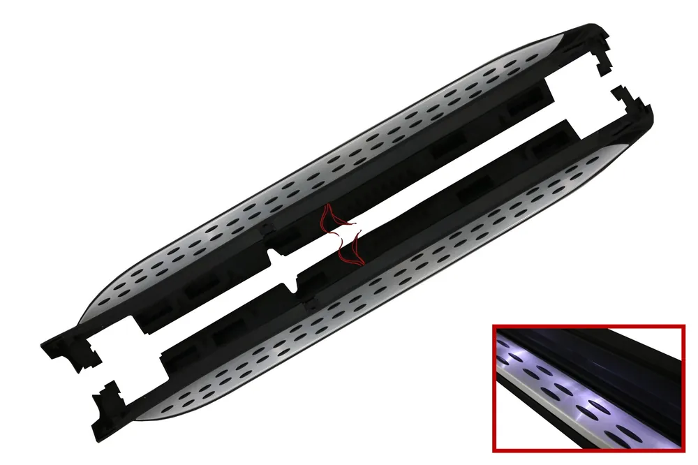 Discount Praguri Trepte Laterale compatibil cu Mercedes GL-Class X166 (2012-2015) GLS-Class Facelift (2016-2018) cu LED