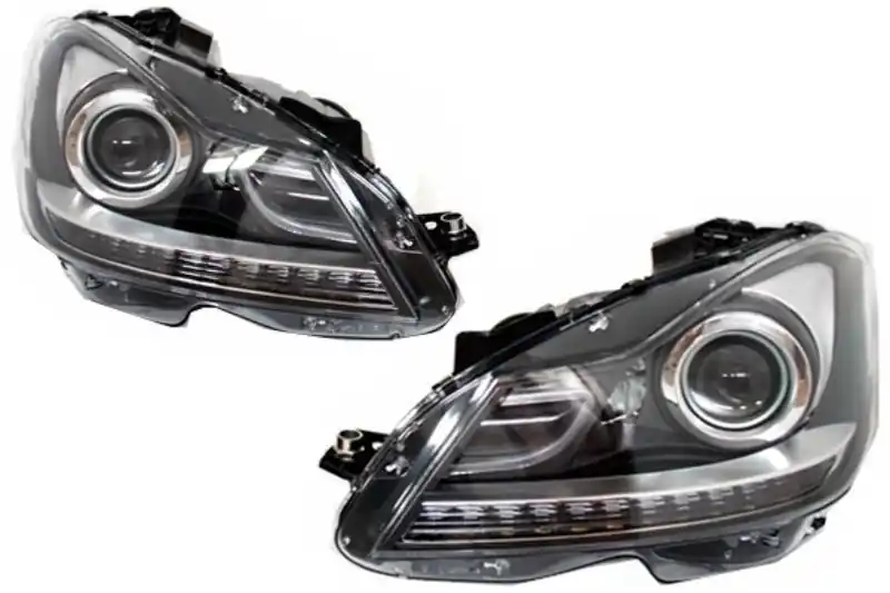 LED DRL Faruri Bi-Xenon compatibil cu Mercedes C-Class W204 Facelift (2011-2014) Calitate înaltă