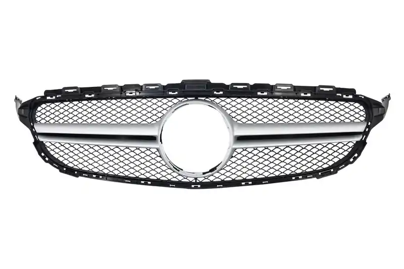 Preț redus Grila Centrala compatibil cu MERCEDES C-Class W205 S205 C205 A205 (2014-2018) C63 Design Silver
