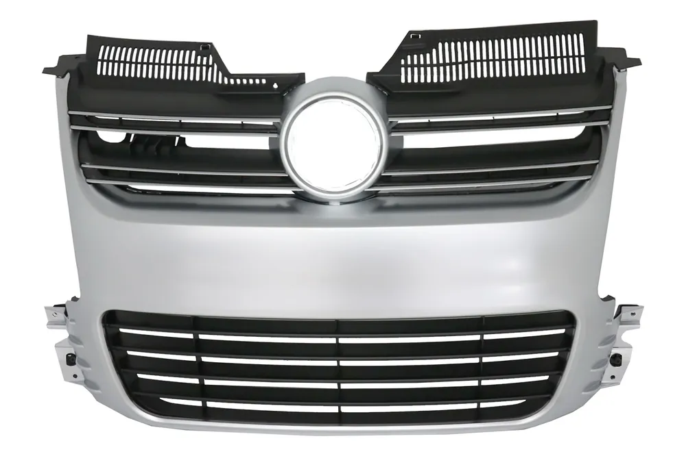 Grila Centrala compatibil cu VW Golf 5 V (2003-2007) R32 Design Brushed Aluminium Reducere de preț