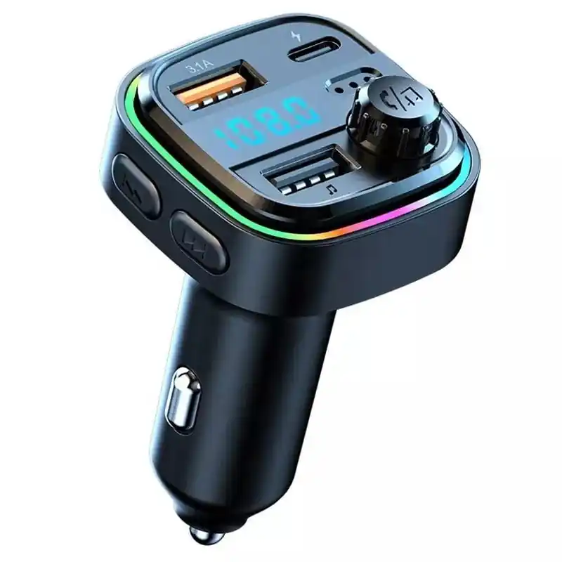 Modulator FM 12-24V Bluetooth 5.0 cu functie de incarcator auto Fast Charge 3.0 si port USB C – C26 Cumpără acum