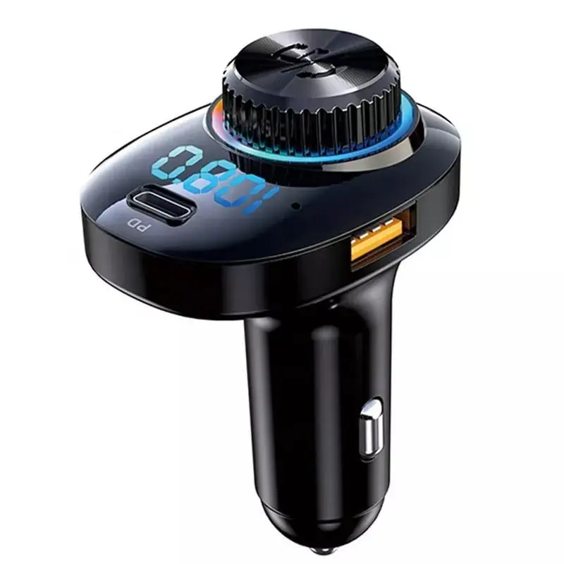 Nu rata Modulator FM 12-24V Bluetooth 5.0 cu functie de incarcator auto 22W Fast Charge 3.0 si port USB C – C19