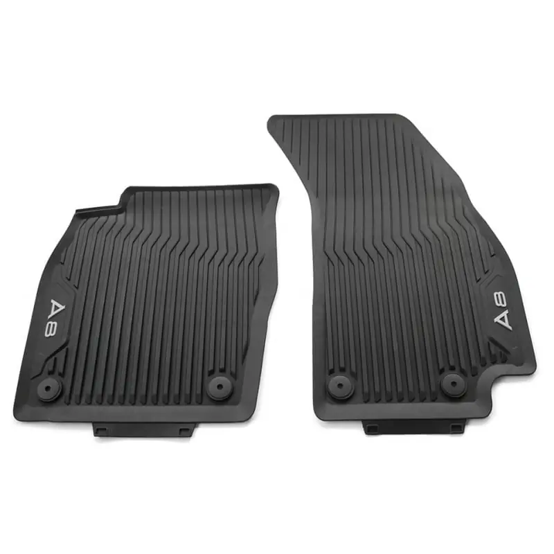 Retur gratuit SET 2 COVORASE FATA CAUCIUC -AUTO- ORIGINALE AUDI A8 2018-, NEGRU