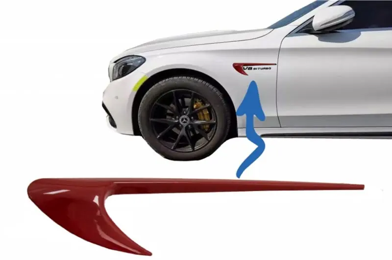 Ornamente Aripi compatibil cu MERCEDES Benz C-Class W205 E-Class W213 Rosu Comandă acum