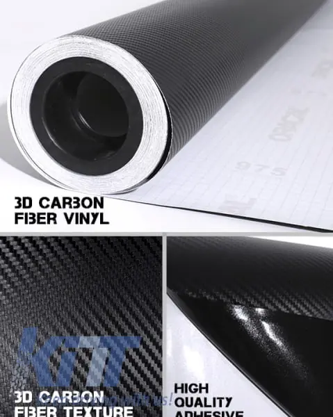 Folie Auto Carbon 3D Texturata 1.27m x 30m Negru Bestseller