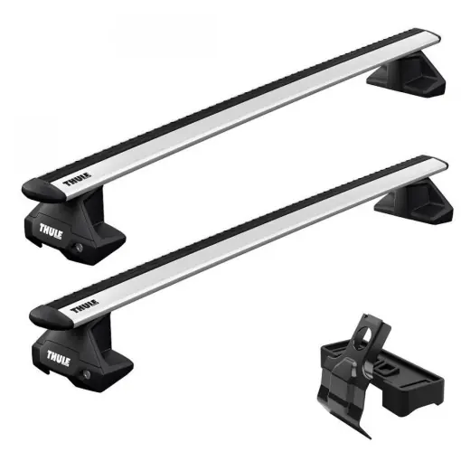 Livrare gratuită Bare transversale Thule WingBar Evo Clamp Silver dedicate pentru Renault Clio III, 5 usi, model 2005-2012 cu plafon normal