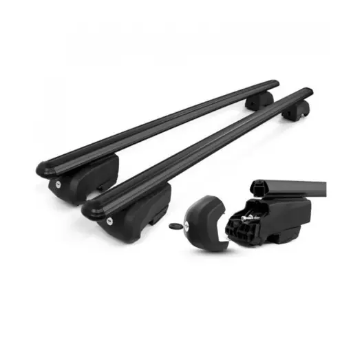 Doar azi Set bare transversale portbagaj Omtec Bold Bar V2, culoare neagra, dedicate pentru MITSUBISHI ASX (Mk3) SUV 10-