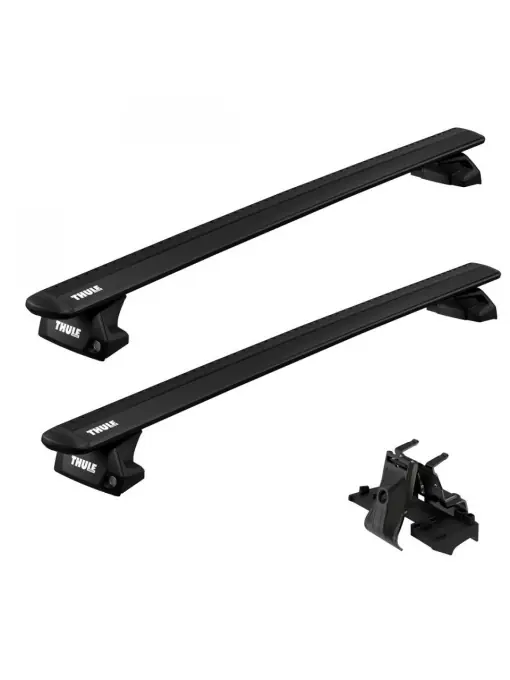Disponibil imediat Bare transversale Thule WingBar Evo Flush Black dedicate pentru Mazda Flair Crossover 5-dr MPV 2020- cu bare longitudinale integrate