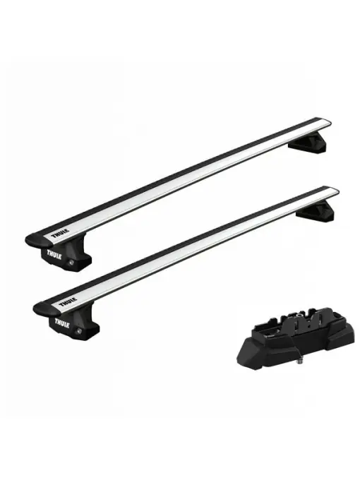 Livrare expres Bare transversale Thule WingBar Evo Clamp Silver dedicate pentru BMW 5-Series 4-dr Sedan 2024- cu puncte fixe