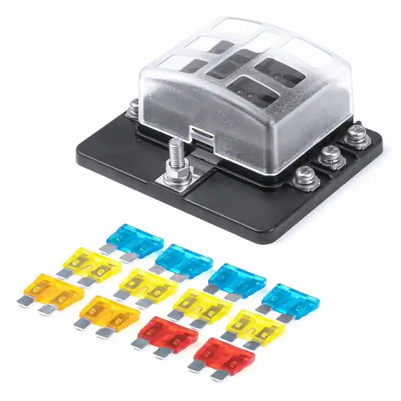 Livrare gratuită Panou sigurante auto 6 cai, set 12 sigurante, indicator LED, universal