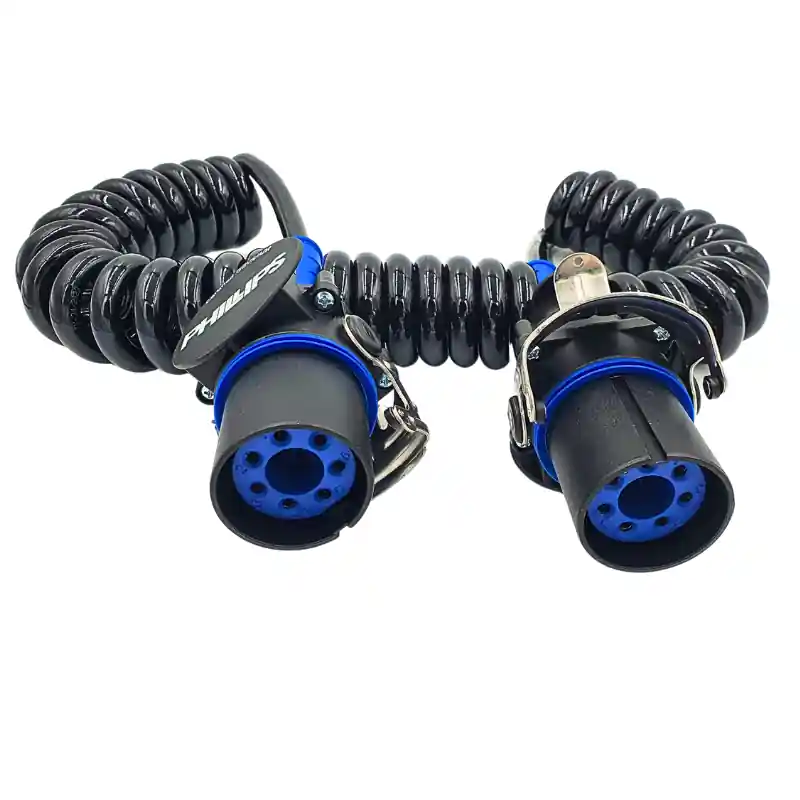 Cumpără online Cablu spiralat electric, EBS, 7 pini, 24V, 4.5m, Duracoil+