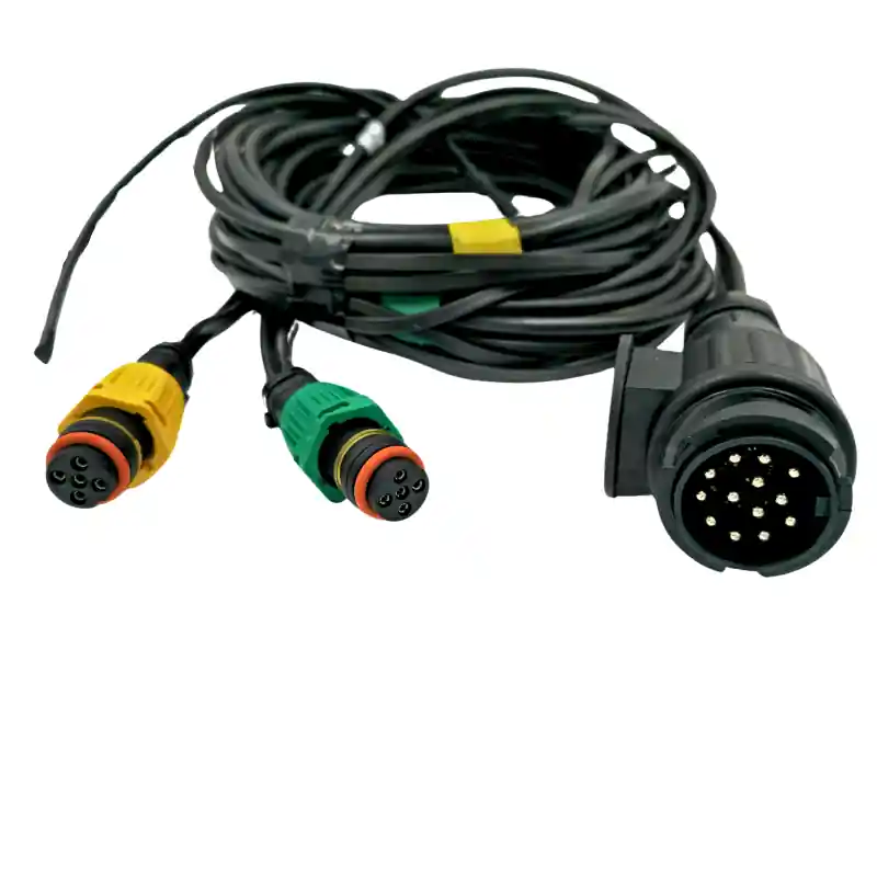 Instalatie electrica remorca cu stecher 13 pini, L 7.5m, 2 x mufa 5 pini baioneta, 1 x 2m cablu gabarite Livrare gratuită