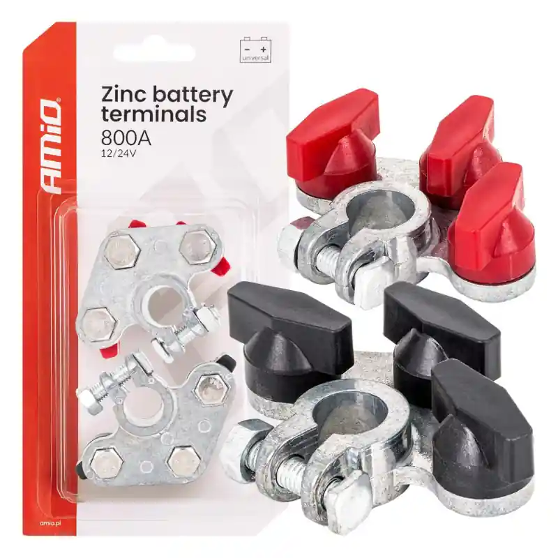 Borne de baterie, aliaj zinc, 800A, set 2 piese Preferatul clienților