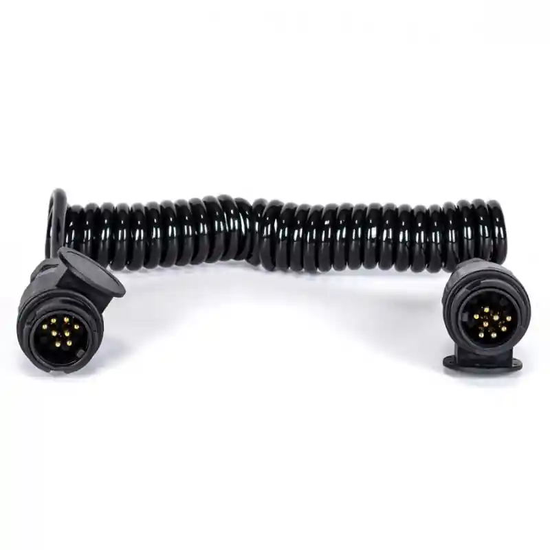 Cablu Spiralat Electric, 13 Pini, 12V, 8 Fire, 1,5m, Conector Remorca Doar azi