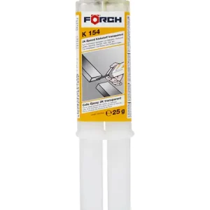 Ultima șansă Metal lichid, adeziv epoxidic bicomponent K154, gri, Forch, pana la 120°C, rezistent la benzina