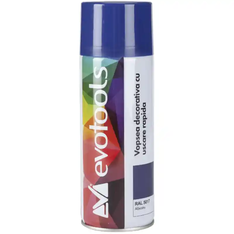 Vopsea Acrilica Spray, RAL 5017 Albastru, 400 ml, Uscare Rapida, Decorativa Expediere rapidă