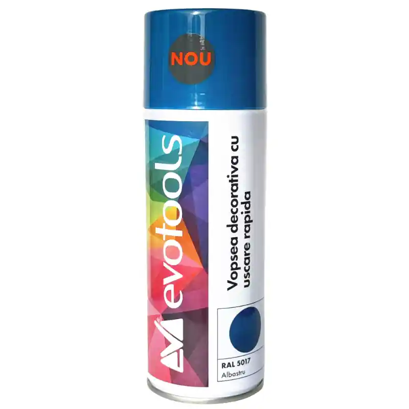 Vopsea spray decorativa, uscare rapida, albastru RAL 5017, 400 ml Cel mai bun preț