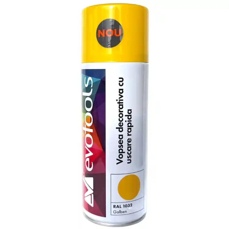 Spray vopsea decorativa, uscare rapida, galben RAL 1032, 400 ml Reducere specială