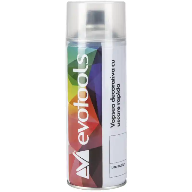 Preț mic Spray Vopsea Acrilica, Lac Incolor, 400 ml, Uscare Rapida, Decorativa