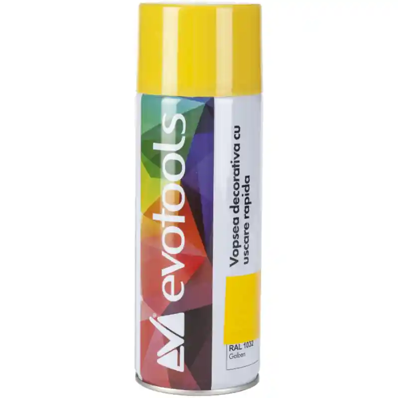 Vopsea Acrilica Spray, RAL 1032 Galben, 400 ml, Uscare Rapida, Decorativa Ofertă