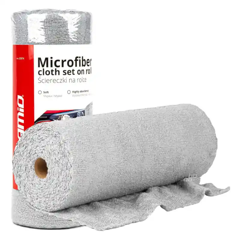 Ultima șansă Set 50 Lavete Microfibra Auto pe Rola, 30x30 cm, 120g