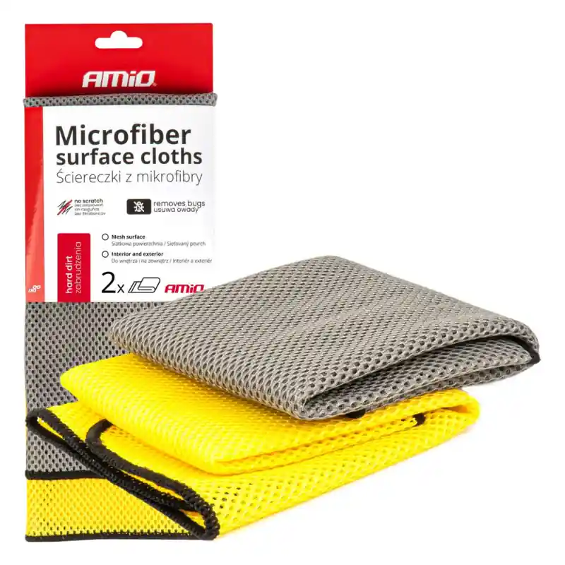 Set 2 bucati Lavete, Microfibra Profesionale pentru Curatare Suprafete, 40x40cm, 280g/m² Chilipir