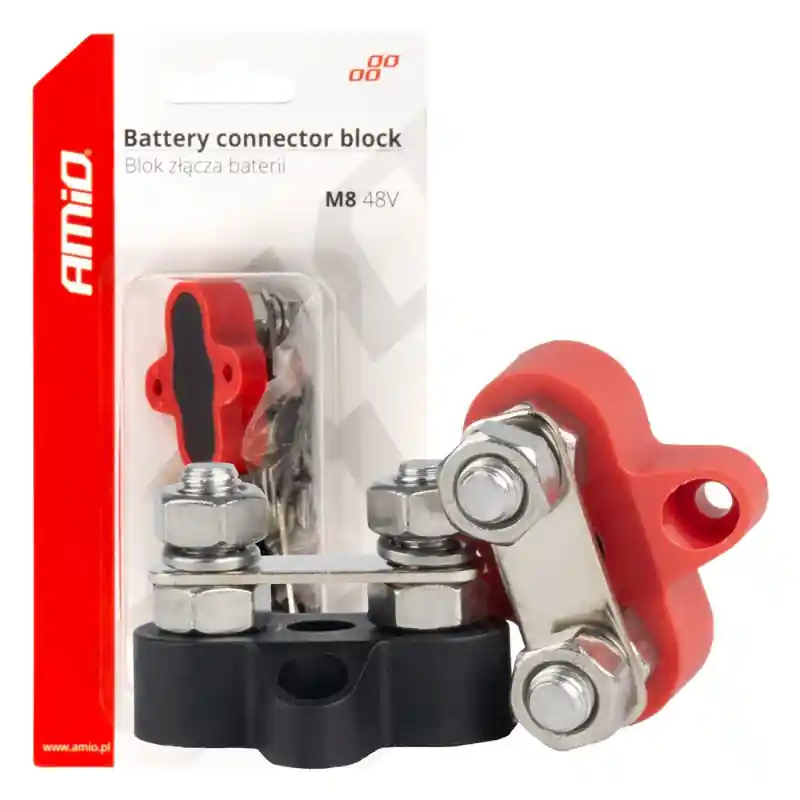 Bloc conector baterie dublu M8 48V, distributie eficienta curent, conexiune sigura Reducere extra