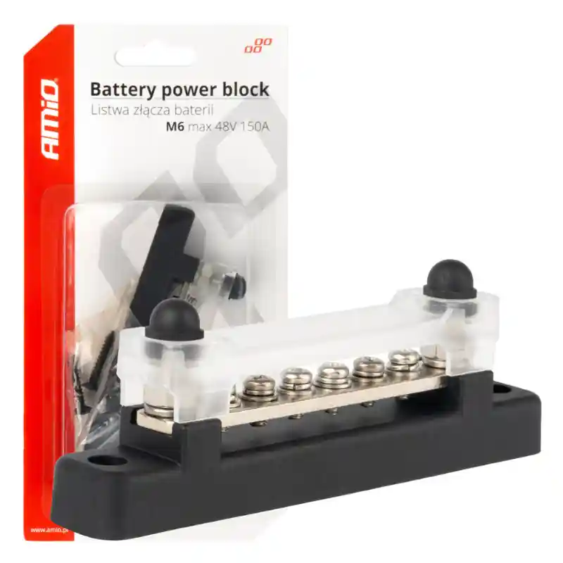 Bloc distributie masa M6 12V-48V 150A, conexiune sigura, montaj rapid Promoție