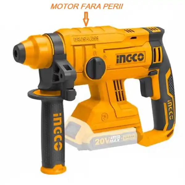 Ciocan rotopercutor pe acumulator, brushless, Li-Ion, 20V, fara acumulator in set Promoție