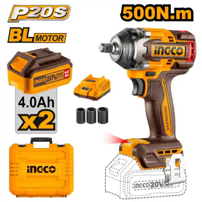Masina de insurubat cu impact 500Nm, 20V, trusa cu acumulatori si incarcator: Bestseller
