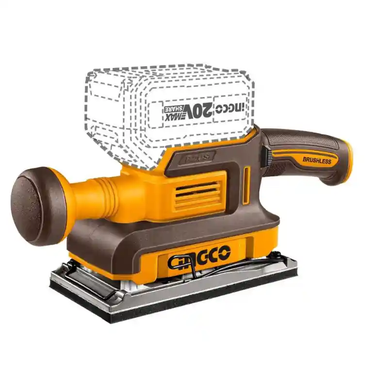 Slefuitor Orbital, Fara Fir, 20V, Motor Fara Perii, 13000 RPM, Baza 9x18cm Plată securizată
