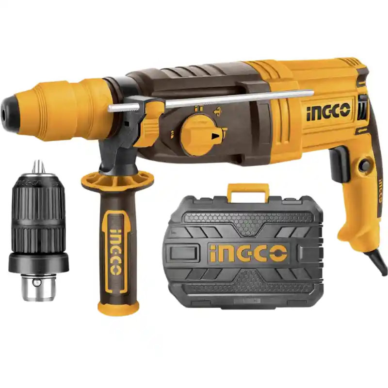Ieftin Ciocan rotopercutor SDS Plus, putere 950W, energie impact 2.5J, mandrina automata rapida, accesorii incluse