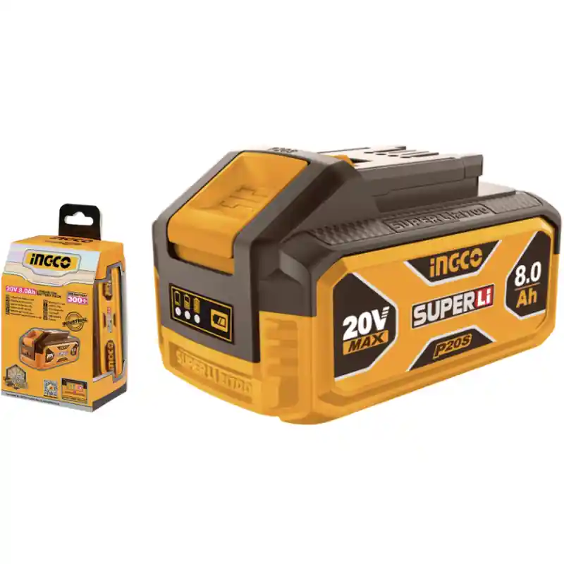 Promoție Acumulator 20V 8Ah, Li Ion, compatibil P20S cu indicator LED, pentru scule electrice