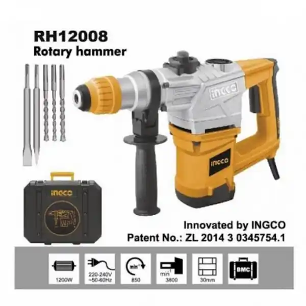 Preț redus Ciocan rotopercutor 1250W, 5J, kitbox